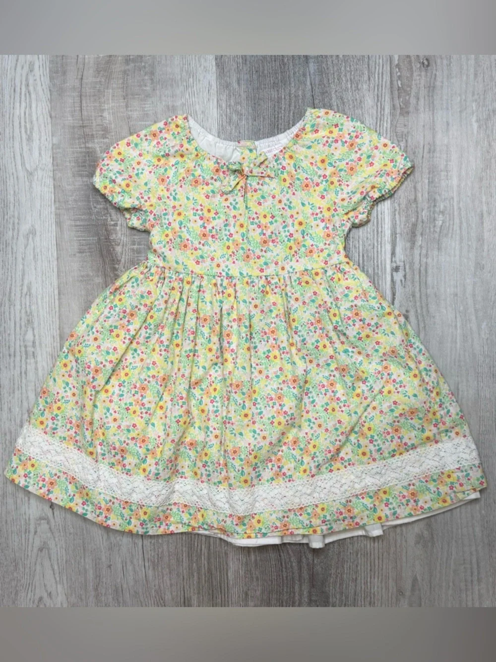 Shabby Chic Floral Delight Kids Dress Girls Size 5T Cottagecore Croquet